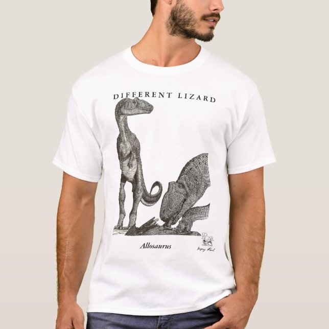 T-shirt Allosaurus Gregory Paul de chemise de dinosaure (Devant)