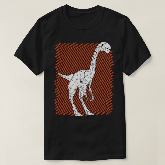 T-shirt Allosaurus polygonal amant Dinosaure art (Design devant)