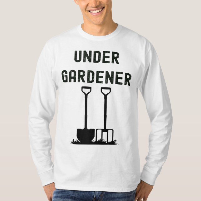 T-shirt Allotissement Gardener Tête Sous Gardener Jardiner (Devant)