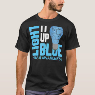 T-shirt Allumez-le en bleu Autism Awareness  Pièce de puzz