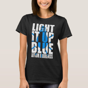T-shirt Allumez-Le En Bleu Autisme Je Porte Du Bleu Pour L