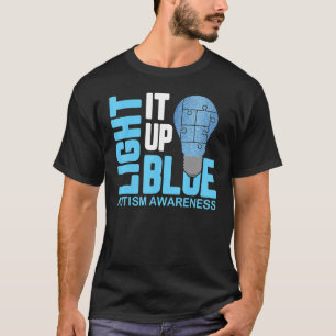 T-shirt Allumez-le en bleu Puzzle Autism Awareness Ri