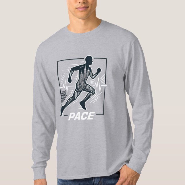 T-shirt Allure de rythme de coureur urbain (Devant)