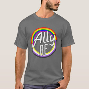 T-shirt ALLY AF Drapeau non binaire Enby NB Égalité LGBT