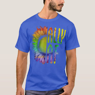 T-shirt Ally AF Gay Pride Month LGBT Rainbow Sunflower 