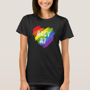 T-shirt Ally Af Heart Lgbt Communauté Fier Ally Lgbt Prid