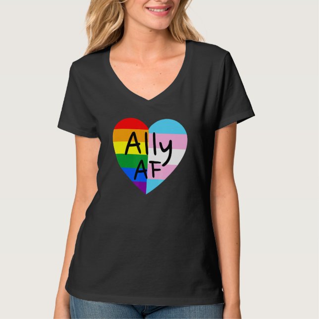 T-shirt Ally Af Lgbtq Drapeau Gay pride Égalité Trans Lesb (Devant)