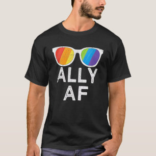 T-shirt Ally Af Lunettes de soleil Trans Drapeau Aimer Éga