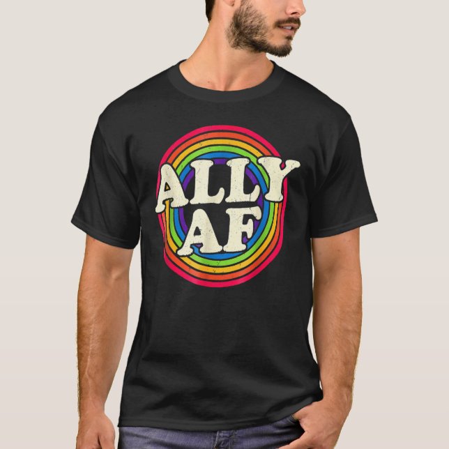 T-shirt Ally Af Mois Gay pride Lgbt Arc-en-ciel (Devant)