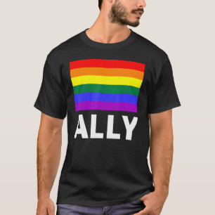 T-shirt Ally avec un arc-en-ciel