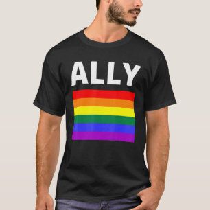 T-shirt Ally avec un arc-en-ciel