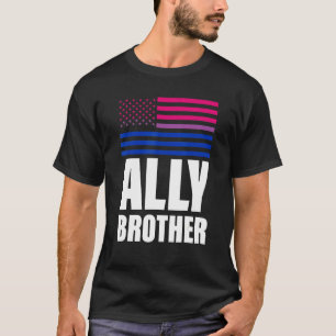 T-shirt Ally Brother Bisexual Drapeau Lgbt Gay pride
