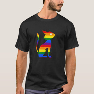 T-shirt Ally Cat Gay pride LGBT Rainbow Cute Cat Long Slee
