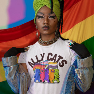 T-shirt Ally Cats Soutien à l'égalité LGBT