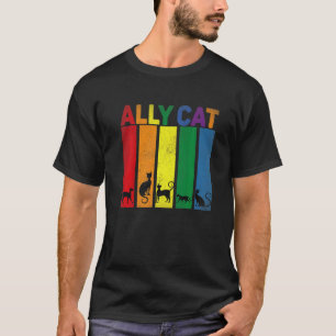 T-shirt Ally Chat Lgbt Gay Rainbow Pride Drapeau Ally Chat