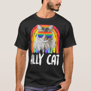 T-shirt Ally Chat Rainbow Lunettes de soleil Gay pride Kit