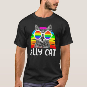 T-shirt Ally Chat Rainbow Lunettes de soleil Gay pride Kit