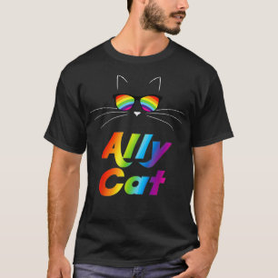 T-shirt Ally Chat Rainbow Lunettes de soleil Gay pride Kit