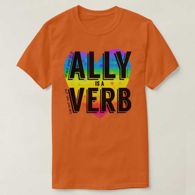 T-shirt Ally est un verbe (Design devant)