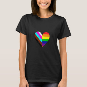 T-shirt Ally Heart LGBTQ - Gay pride de drapeau arc-en-cie