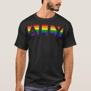 T-shirt ALLY LGBTQ Rainbow Pride drapeau Lesbian Gay Vinta