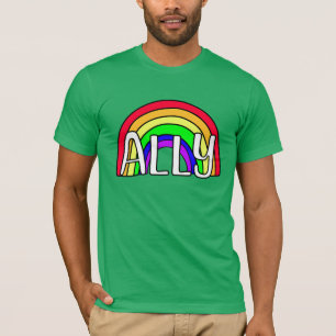 T-shirt Ally LGBTQIA+ Arc-en-ciel Indicateur de fierté