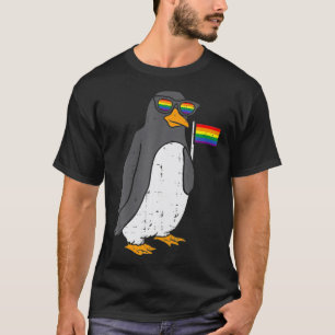 T-shirt Ally M, Gay pride du drapeau arc-en-ciel de l'anim