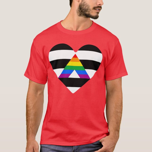 T-Shirt Ally Pride cœur (Devant)