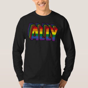 T-shirt Ally Retro esthétique Lgbtq Rainbow Pride