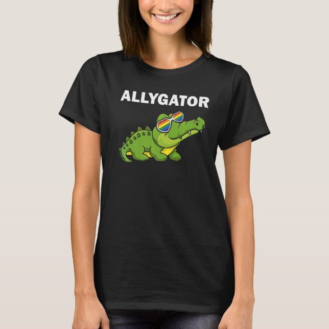 T-shirt Allygator Ally droit Alligator LGBTQ+ Gay Suppo (Devant)