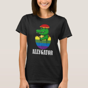 T-shirt Allygator LGBT Pride Drapeau lunaire Alligator LGB