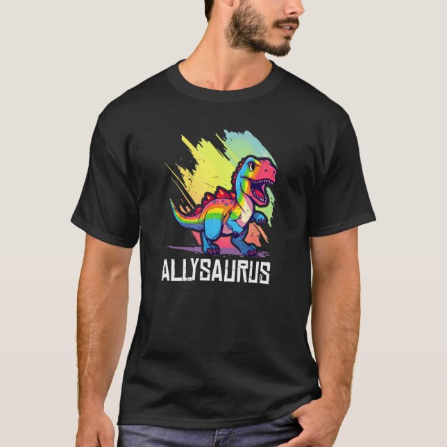 T-shirt Allysaurus Dinosaur Funny Dino Graphisme Ally Equa (Devant)