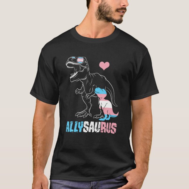 T-shirt Allysaurus trans Dinosaure Rex Saurus Transgenre L (Devant)