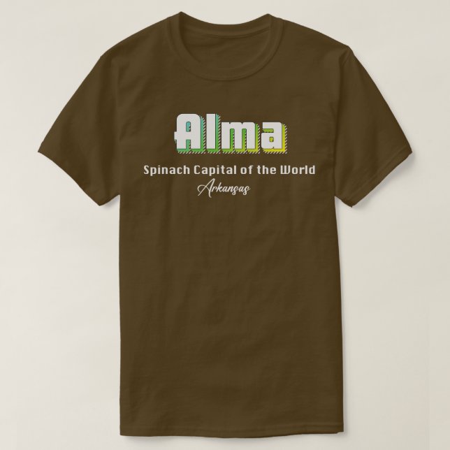 T-shirt Alma Arkansas Texte Jaune (Design devant)