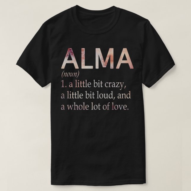 T-shirt Alma Fille Nom Définition (Design devant)