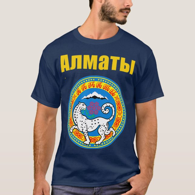 T-shirt Almaty Kazakhstan Armoiries Cadeau Kazakhstan (Devant)