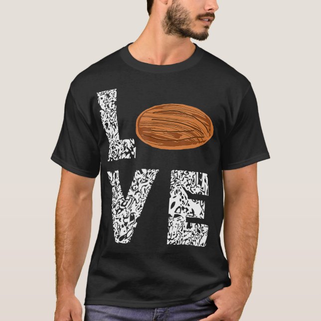 T-shirt Almonds Nut Lover Huile Lait Végétarien Alimentati (Devant)