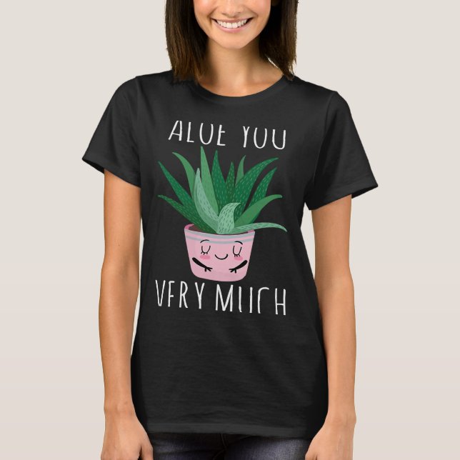 T-shirt Aloe you beaucoup aloe vera plante (Devant)