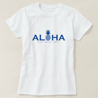 T-shirt alohaパイナップル ブルーロゴ(heart)