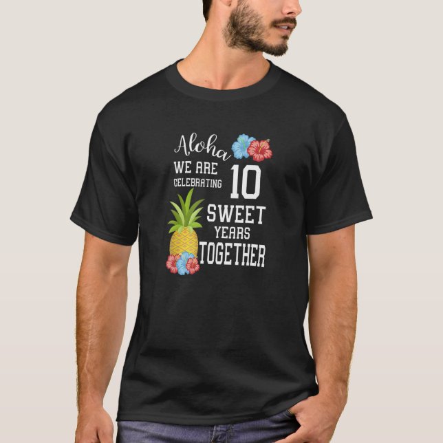 T-shirt Aloha 10 Ans Couples Correspondant Vacatio (Devant)
