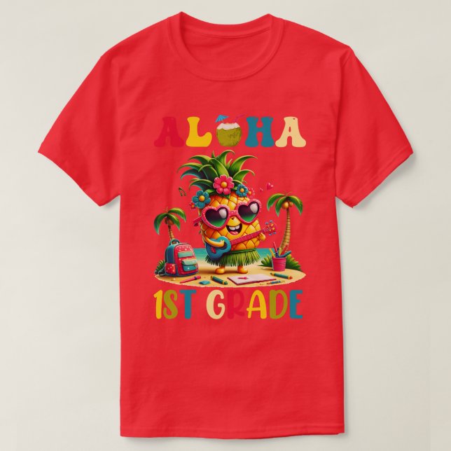 T-shirt Aloha 1ère année Ananas Hawaii Retour à l'école TS (Design devant)