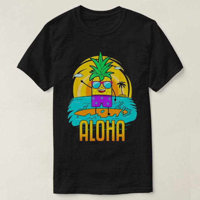 T-shirt Aloha Beach Hawaiian Kids Funny (Design devant)