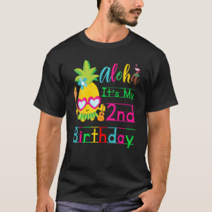 T-shirt Aloha C'Est Mon 2E Anniversaire Hawaii Deuxième Fi