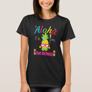 T-shirt Aloha C'est mon 2e anniversaire Hawaii Deuxième fi