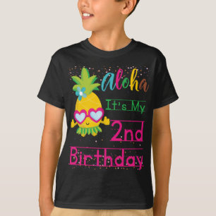 T-shirt Aloha C'est mon 2e anniversaire Hawaii Lunettes de