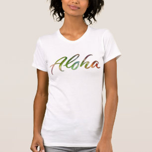 T-shirt Aloha Colorful Word Hawaii Hawai'i