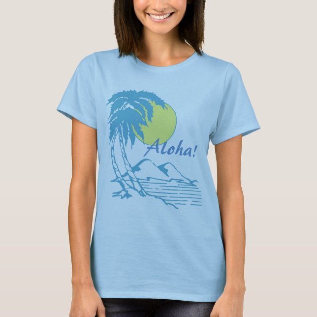 T-shirt Aloha conception hawaïenne tropicale (Devant)