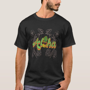 T-shirt Aloha Cool ananas avec lunettes de soleil Hawaii P