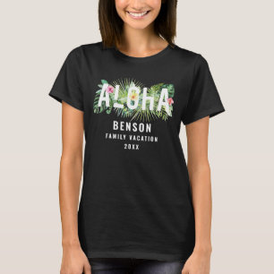 T-shirt Aloha coutume tropicale de vacances de famille de