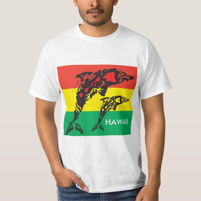 T-shirt Aloha dauphin d'île d'Hawaï (Devant)